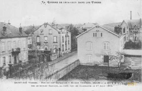 Maison incendiée  (Saint-Dié-des-Vosges)